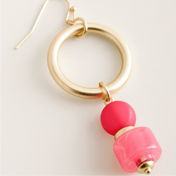 Chico’s Pink And Gold-Tone Drop Earrings - Picture 3 of 5